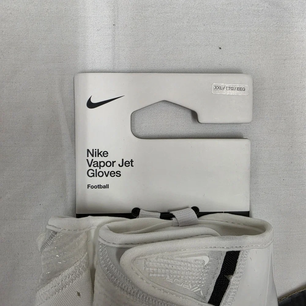 Nike Vapor Jet Football Gloves White Black Men's Size XXLarge